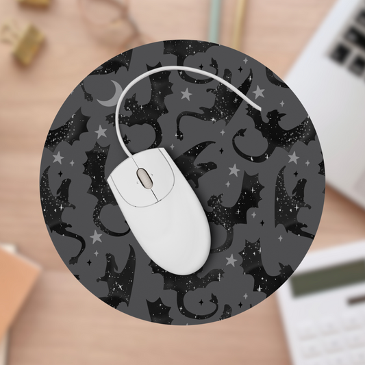 Dragon Rider Mouse Pad | Fantasy Lover Bookish Desk Accessories