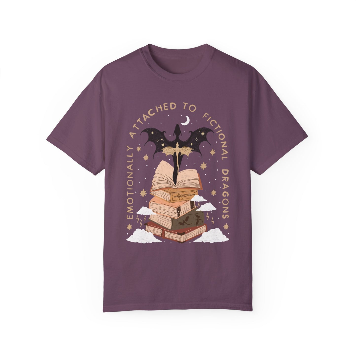 Emotionally Attached to Fictional Dragons Bookish TShirt | Fantasy Romance Reader Gift Romantacy | Book Merch | Wingleader Booktok Shirt
