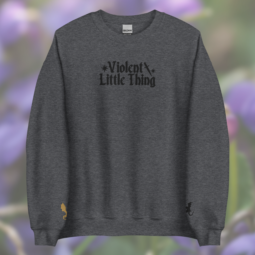 Violent Little Thing Fantasy Reader Embroidered Sweatshirt