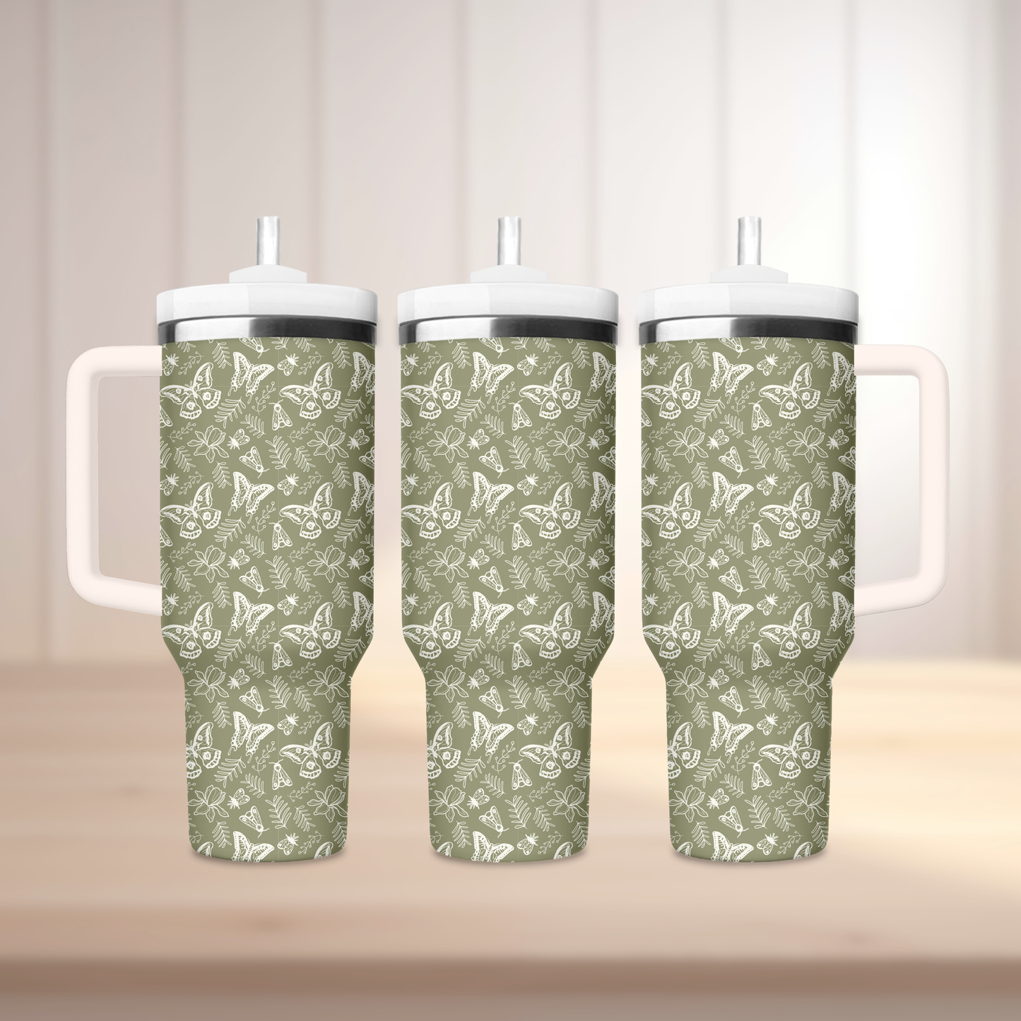Earthy Garden Cottagecore 40 oz Thermal Tumbler