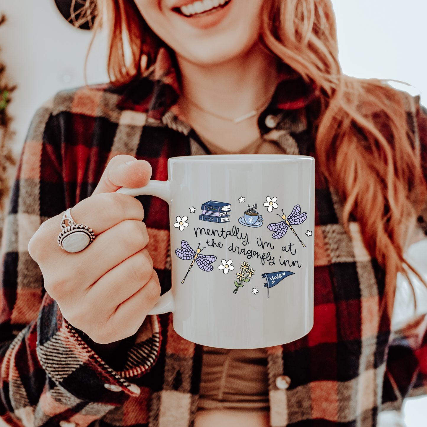 Mentally I'm at the Dragon Fly, Stars Hallow Fall Coffee Mug