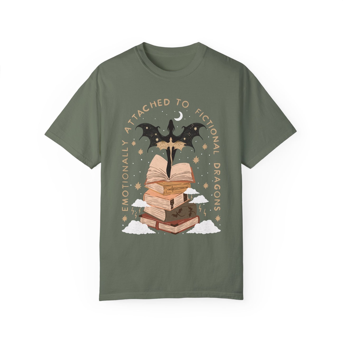Emotionally Attached to Fictional Dragons Bookish TShirt | Fantasy Romance Reader Gift Romantacy | Book Merch | Wingleader Booktok Shirt