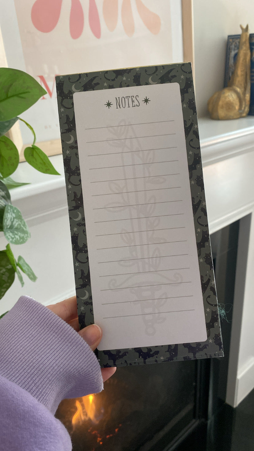 Fantasy Dragon Notepad - Magnetic Back