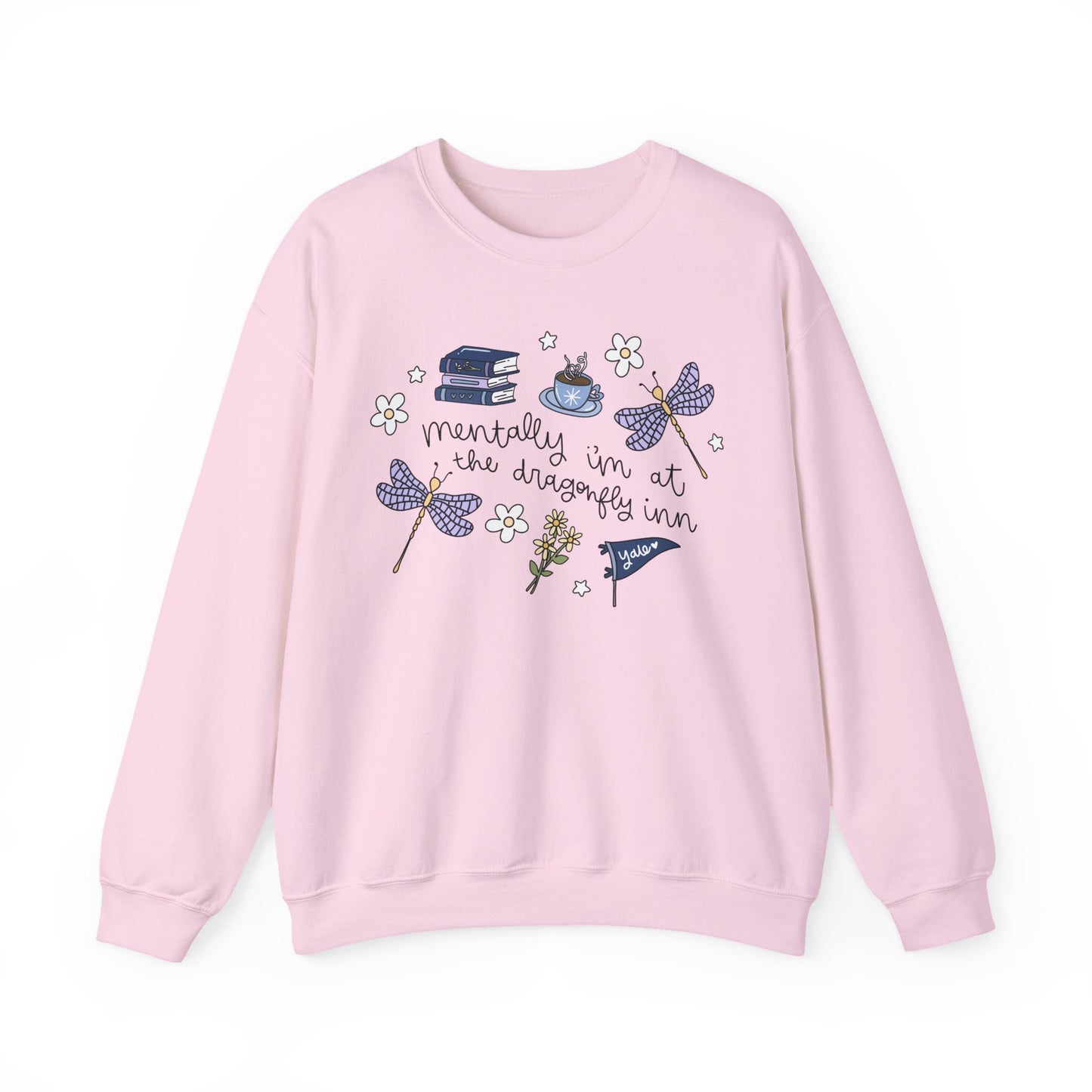 Mentally Im at the Dragon Fly, Stars Hallow Crewneck Sweatshirt