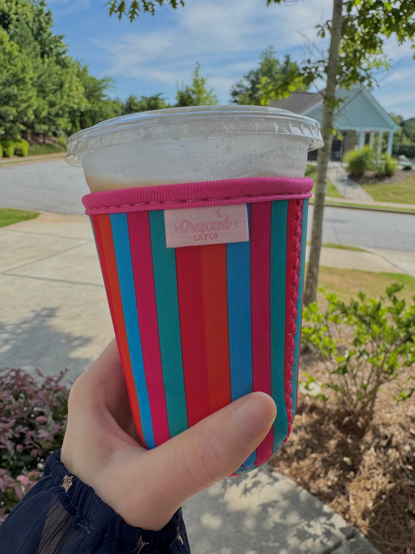 SJM Book Stack Stripped Iced Coffee Sleeve