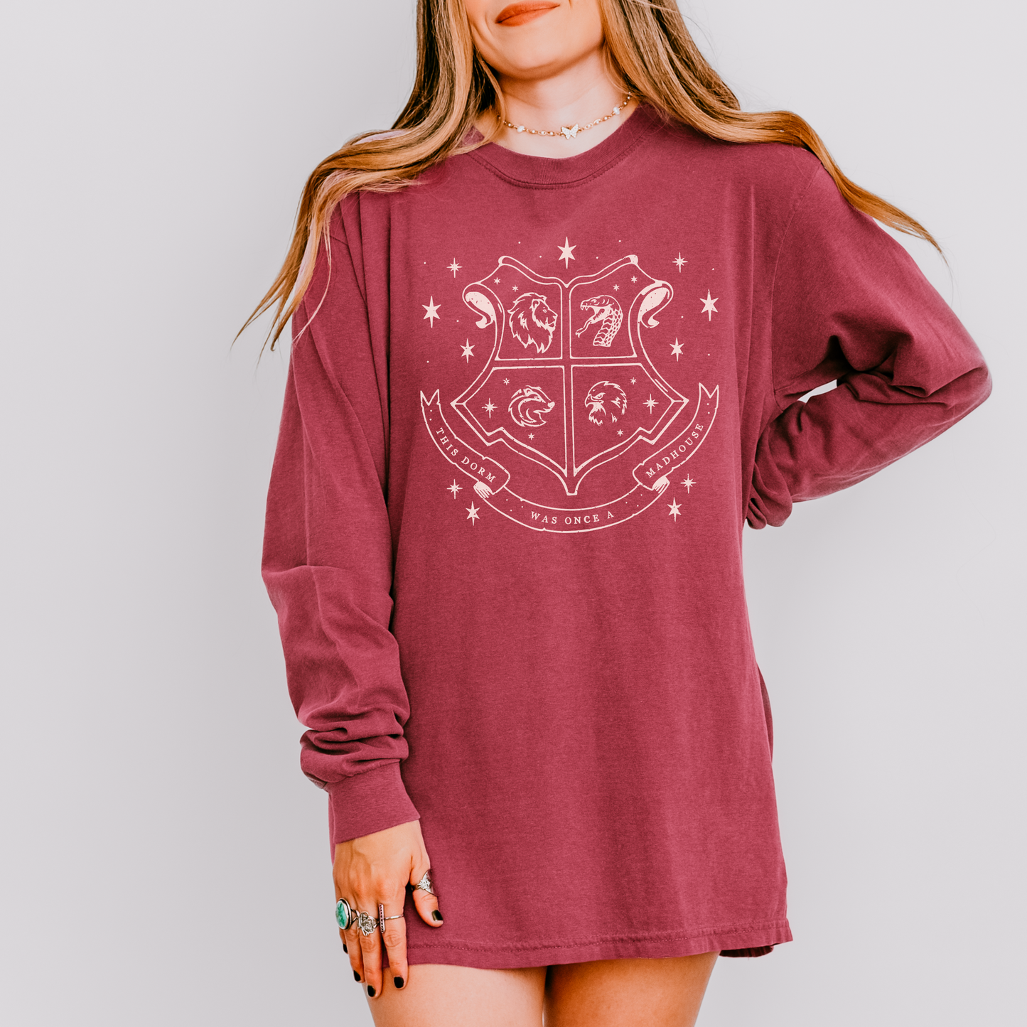 TS x HP Madhouse Crosscover Long Sleeve T-Shirt | Wizard House x Taylor Merch