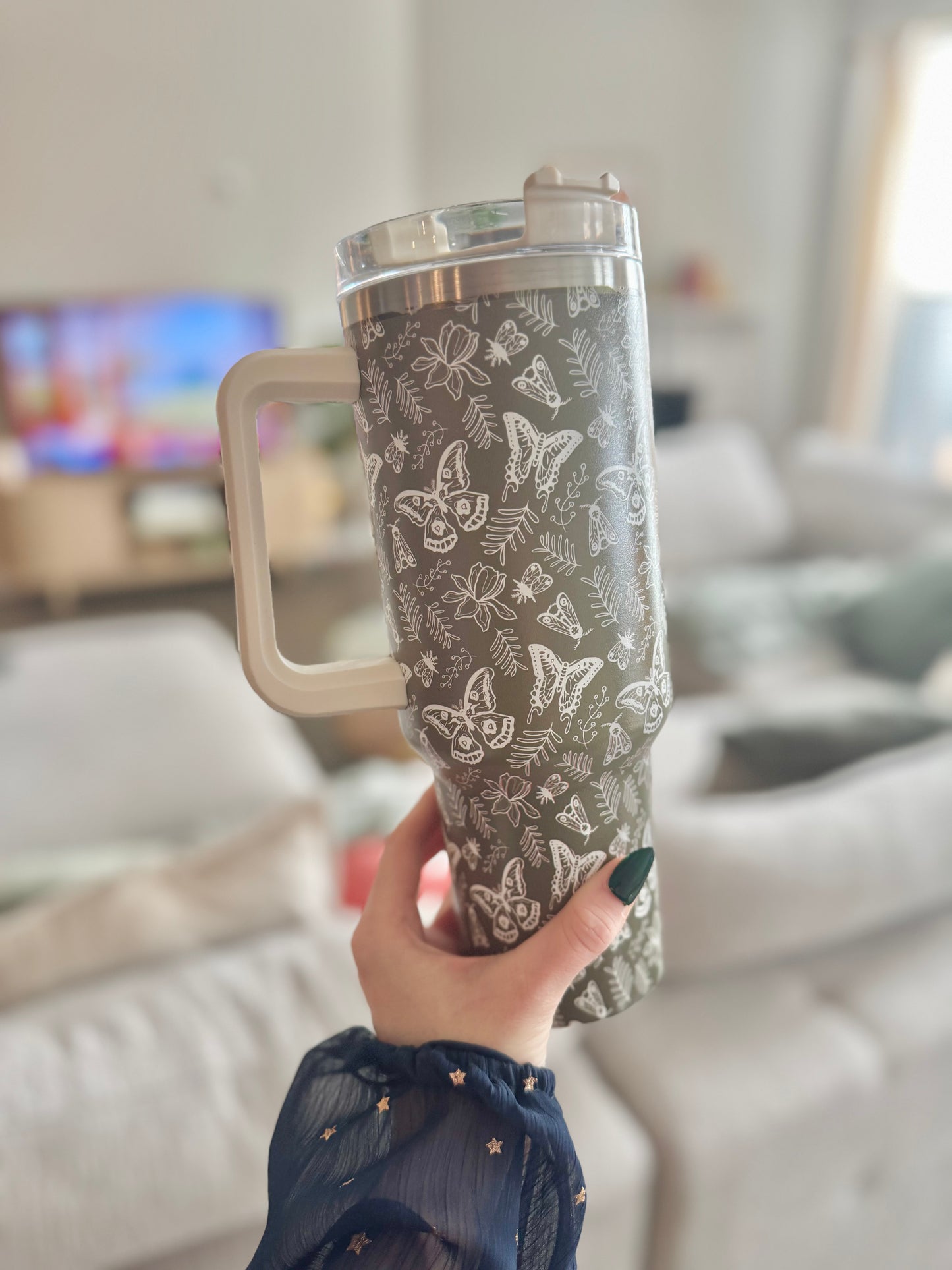 Earthy Garden Cottagecore 40 oz Thermal Tumbler
