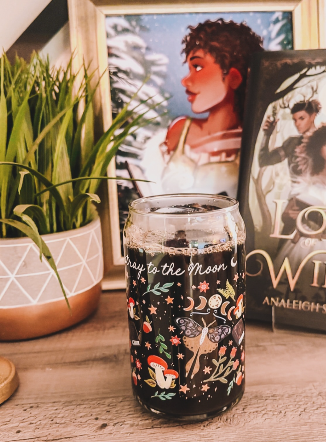 Officially licensed Lore of the Wilds Iced Coffee Glass
