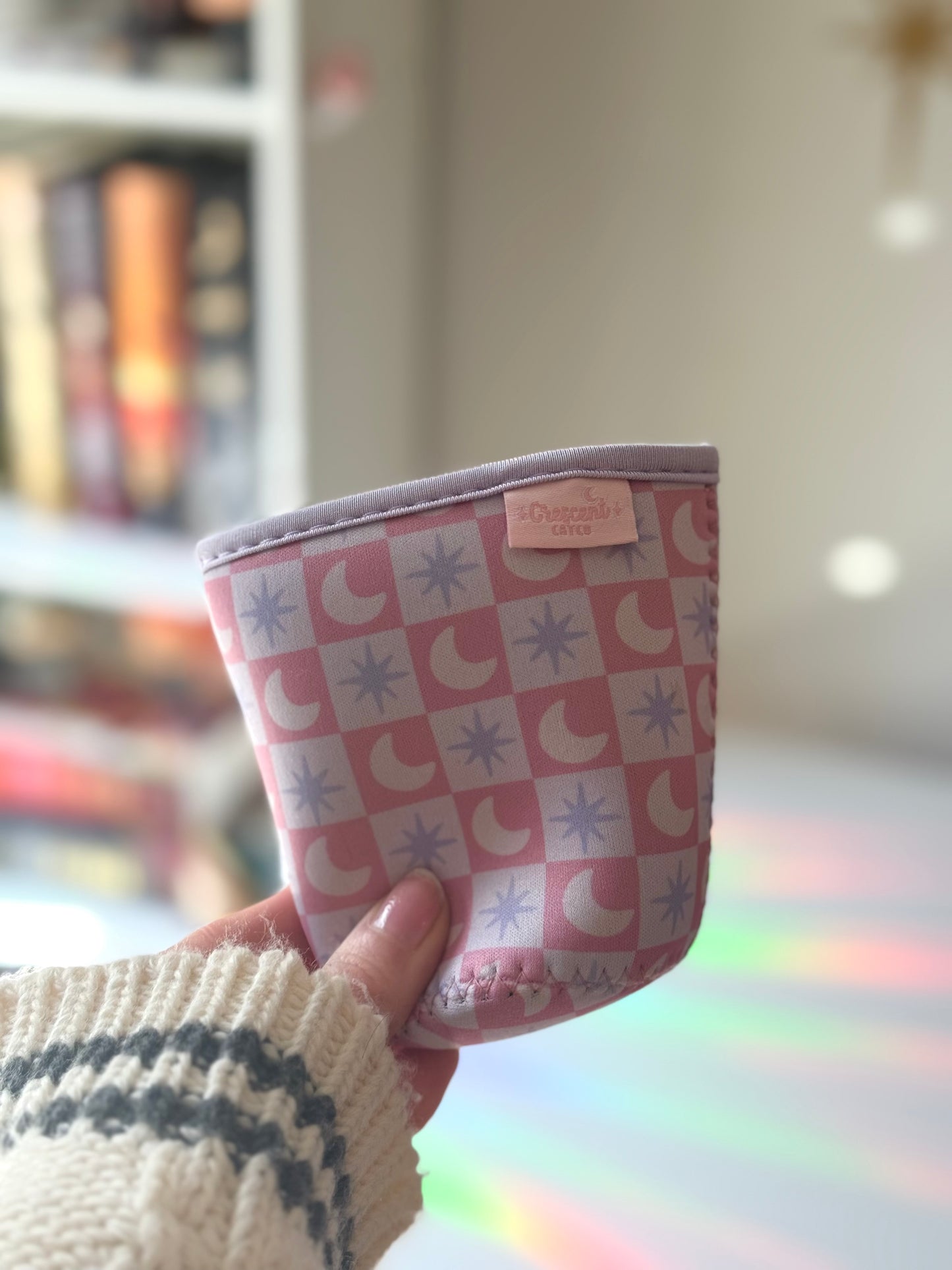 Pastel Celestial Iced Coffee Sleeve, Bookish Drink Accessories
