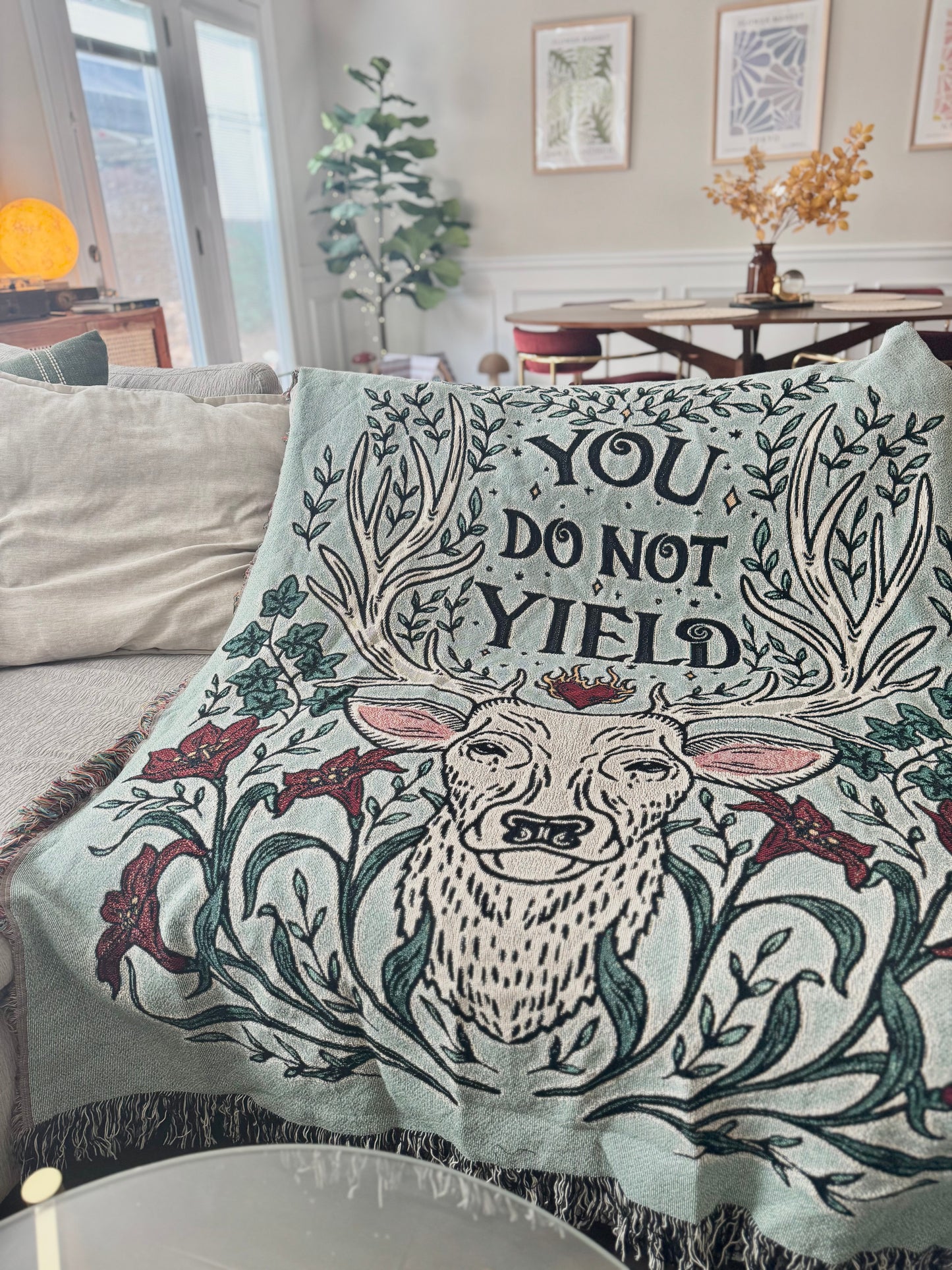 Throne of Glass You Do Not Yield Woven Blanket, Officially Licensed Sarah J Maas Terrasen