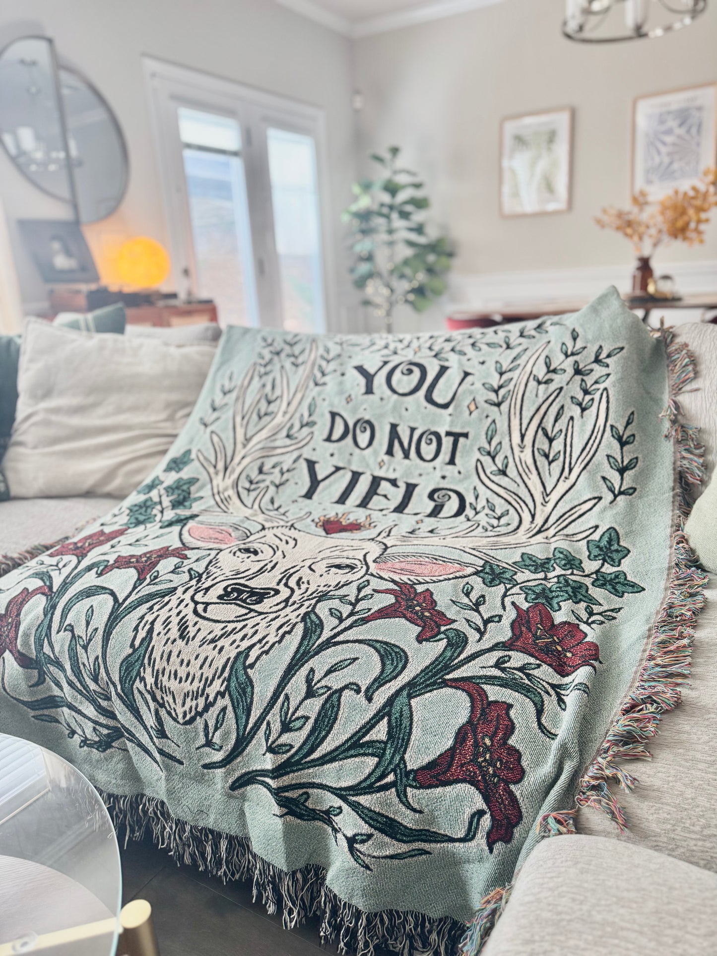 Throne of Glass You Do Not Yield Woven Blanket, Officially Licensed Sarah J Maas Terrasen