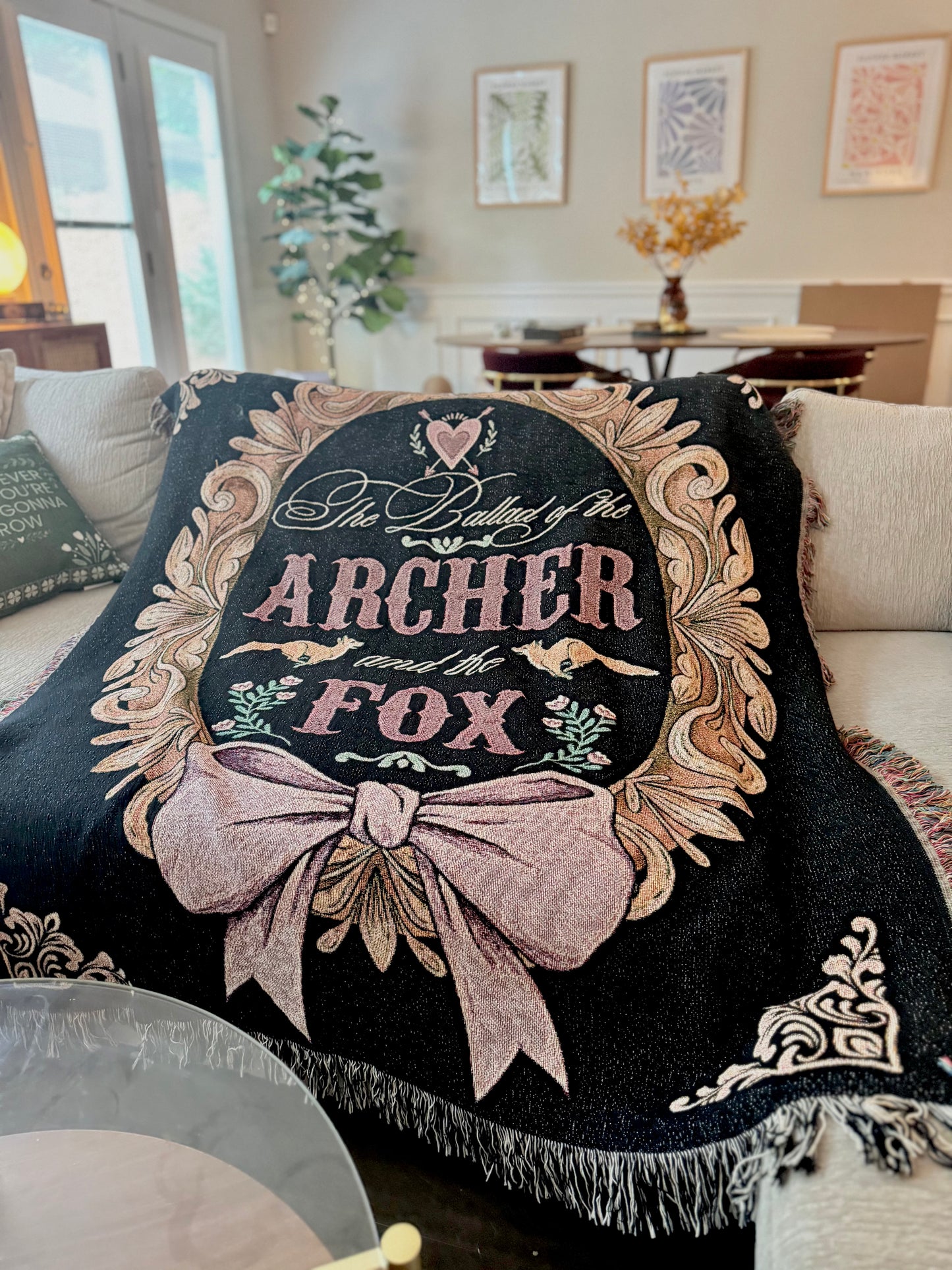The Ballad of the Archer and the Fox Woven Blanket