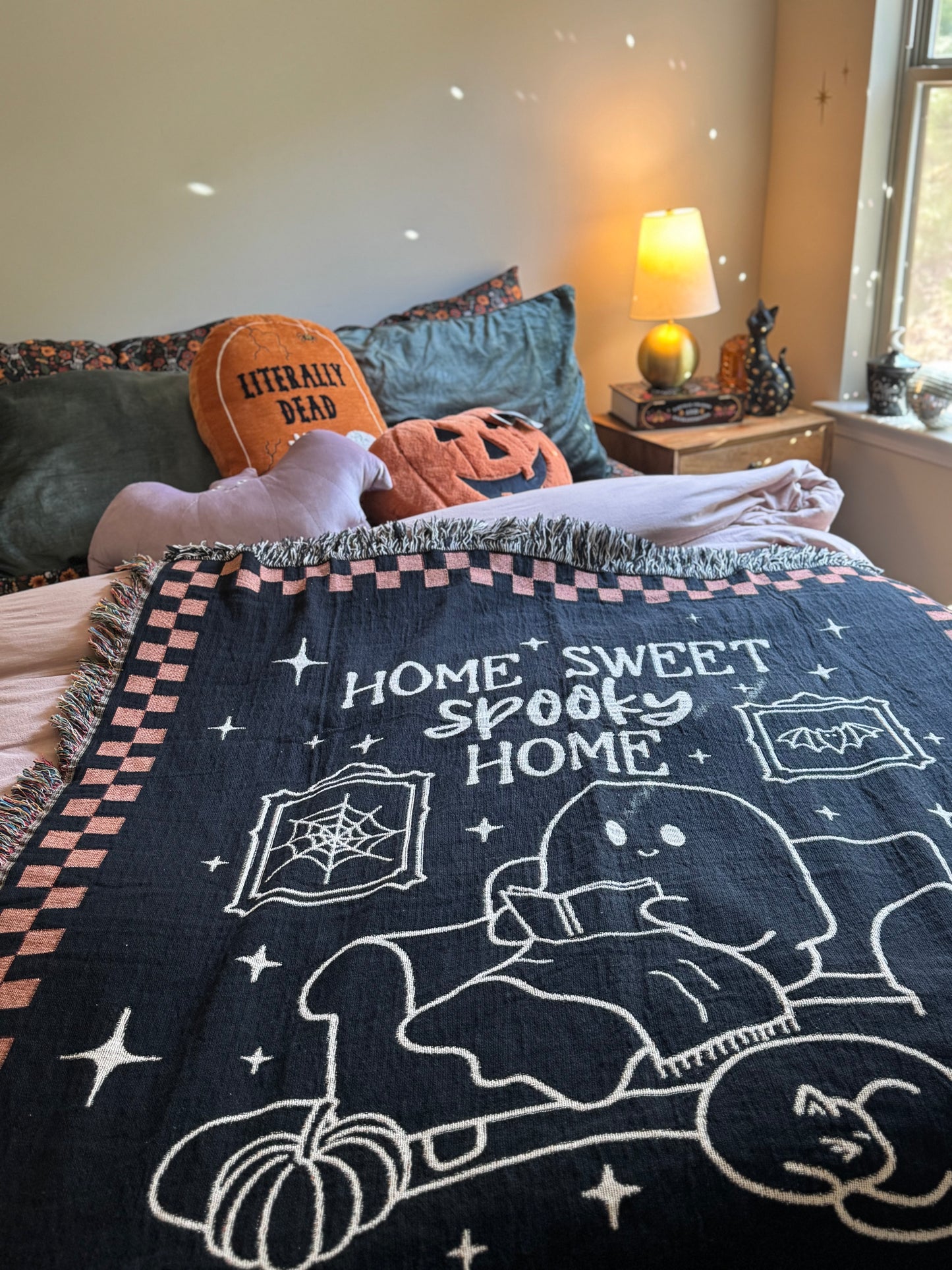 Home Sweet Spooky Home -Bookish Fall Woven Blanket