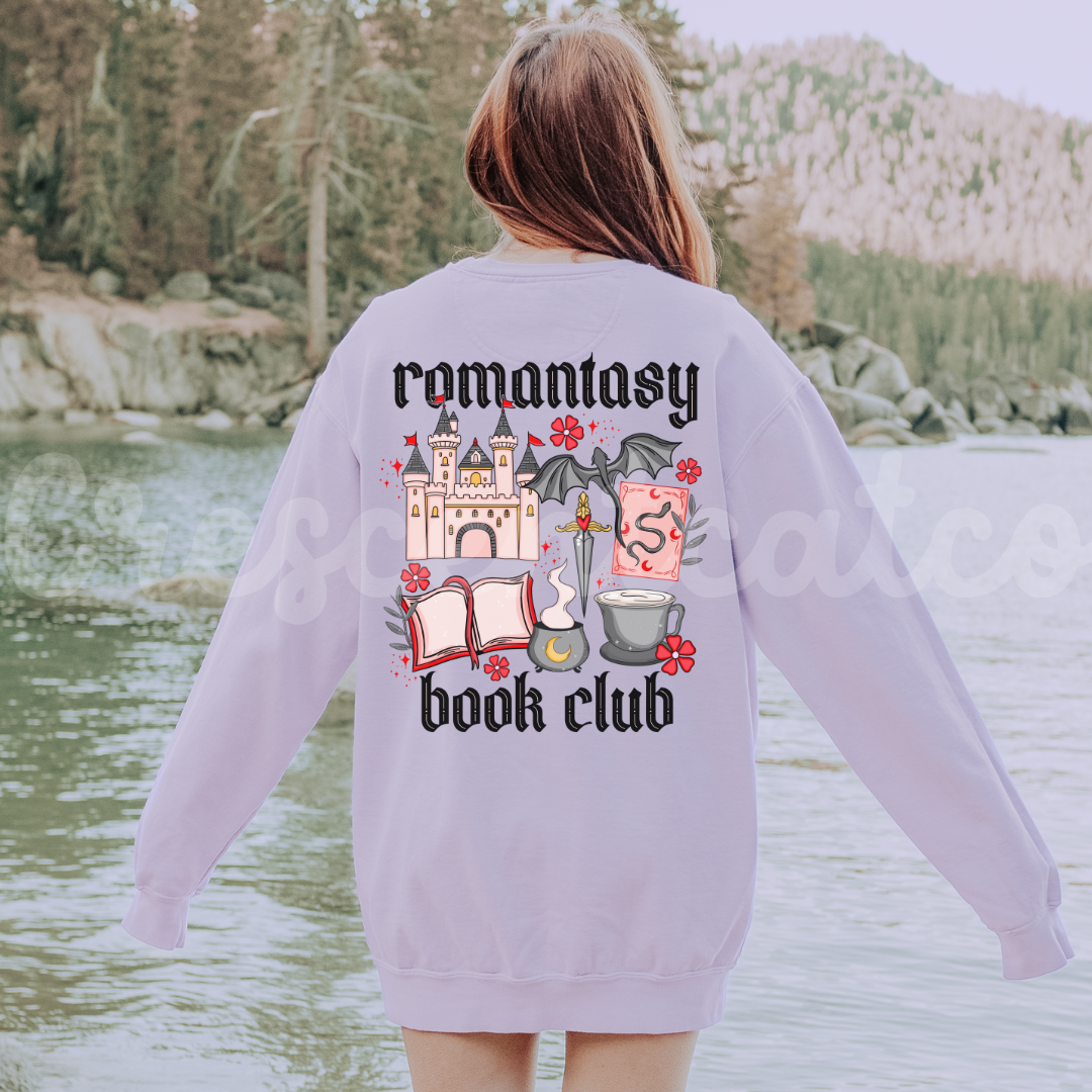 Romantacy Book Club Sweatshirt, Design on Back