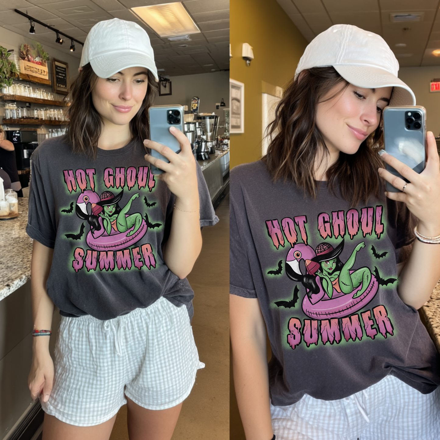 Summerween Hot Ghoul Summer Tshirt, Spooky Lover Shirt, Halloween Forever, Retro Spooky Cute, Zombie Girl