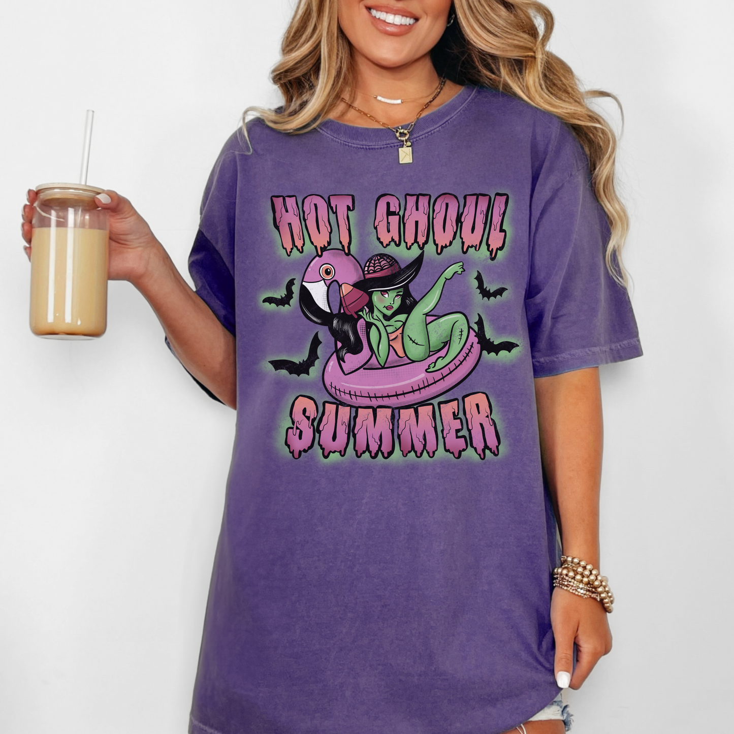 Summerween Hot Ghoul Summer Tshirt, Spooky Lover Shirt, Halloween Forever, Retro Spooky Cute, Zombie Girl