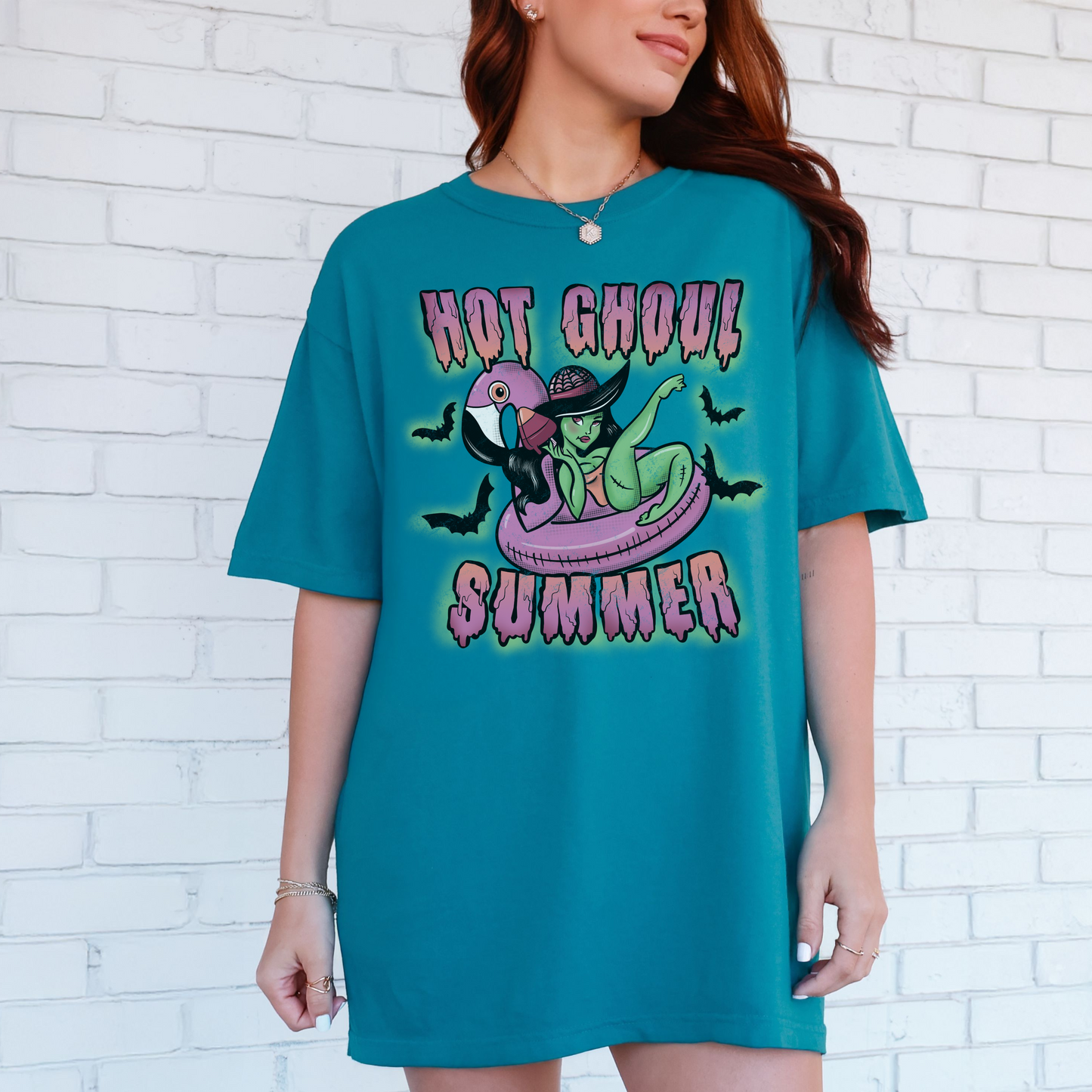 Summerween Hot Ghoul Summer Tshirt, Spooky Lover Shirt, Halloween Forever, Retro Spooky Cute, Zombie Girl