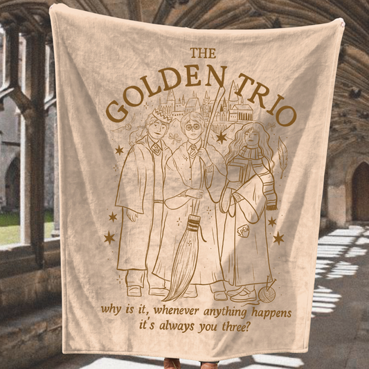 Golden Trio Plush Blanket