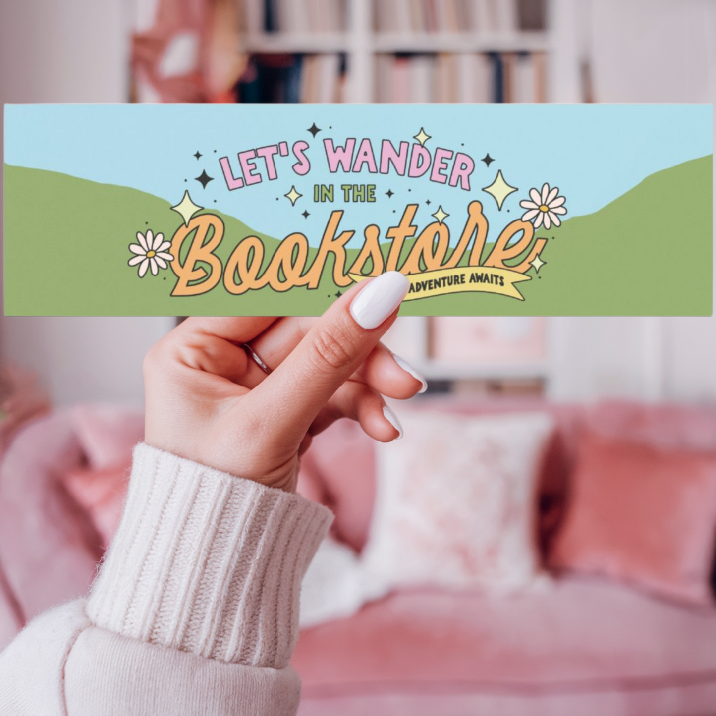 On My Way to the Bookstore Car Magnet, Bookish Bumper Sticker Magnet, Book Lover Gifts, Cute Reader Car Accessories