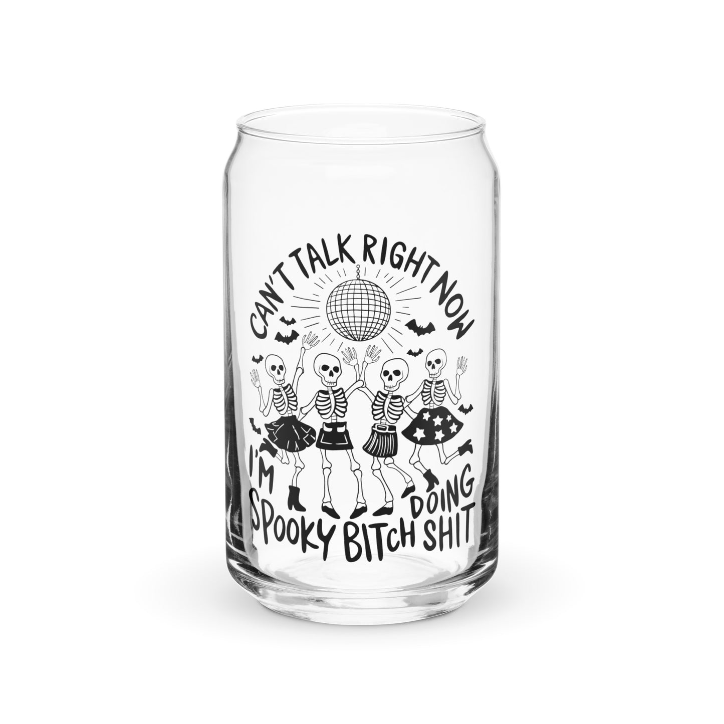 Spooky Bitch Halloween Glass