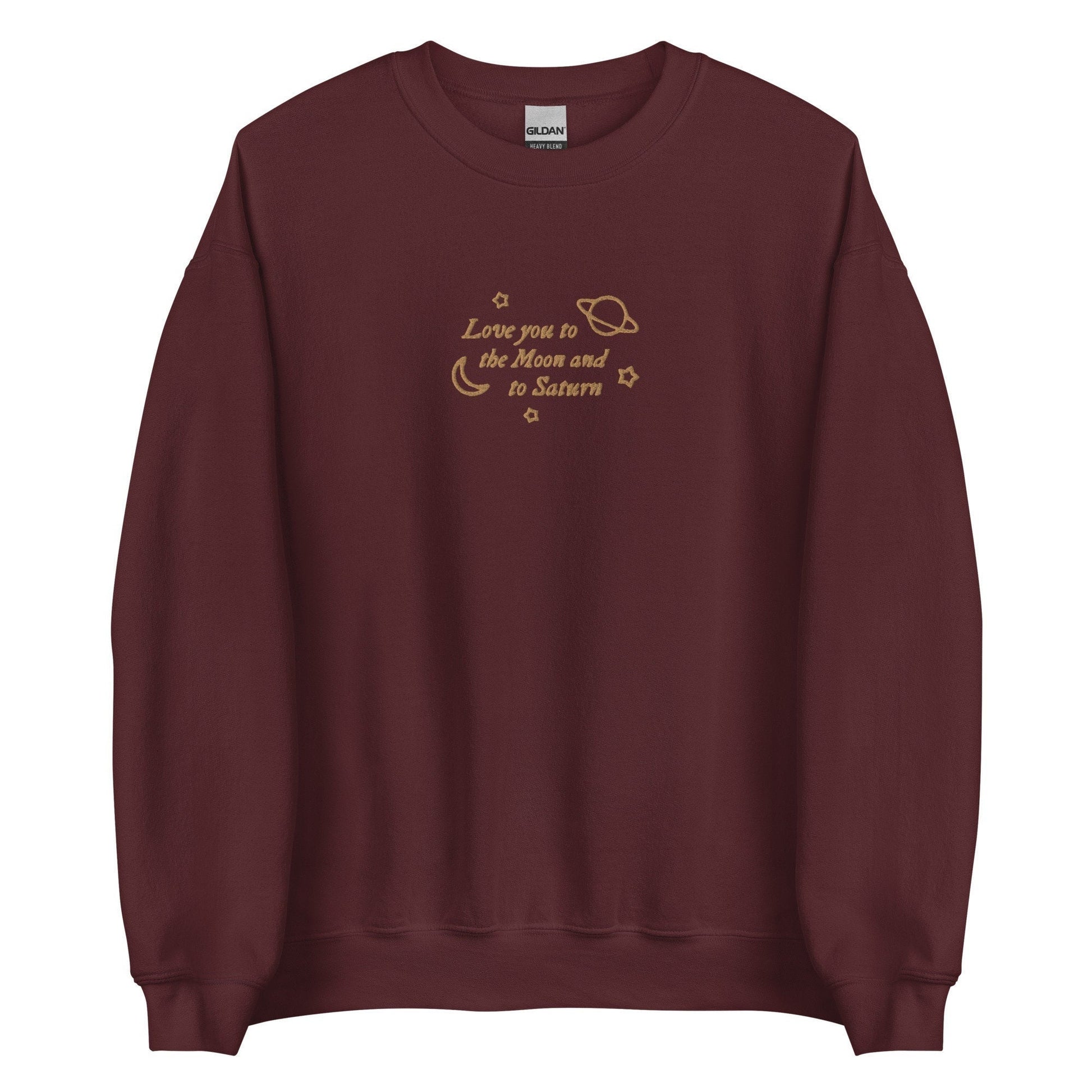 Love You to the Moon and to Saturn Embroidered Sweatshirt | TS Merch | Swift Fan Gifts | Era Concert Outfit | Folklore Seven | F