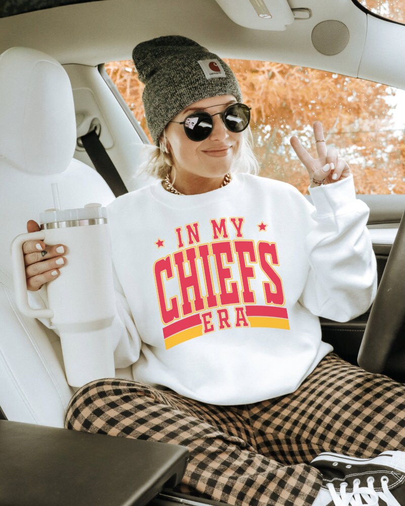 In My Chiefs Era Crewneck | Taylor and Travis Sweatshirt | Go Taylors Boyfriend | 89 87 Football Season Outfit | Game Day Merch