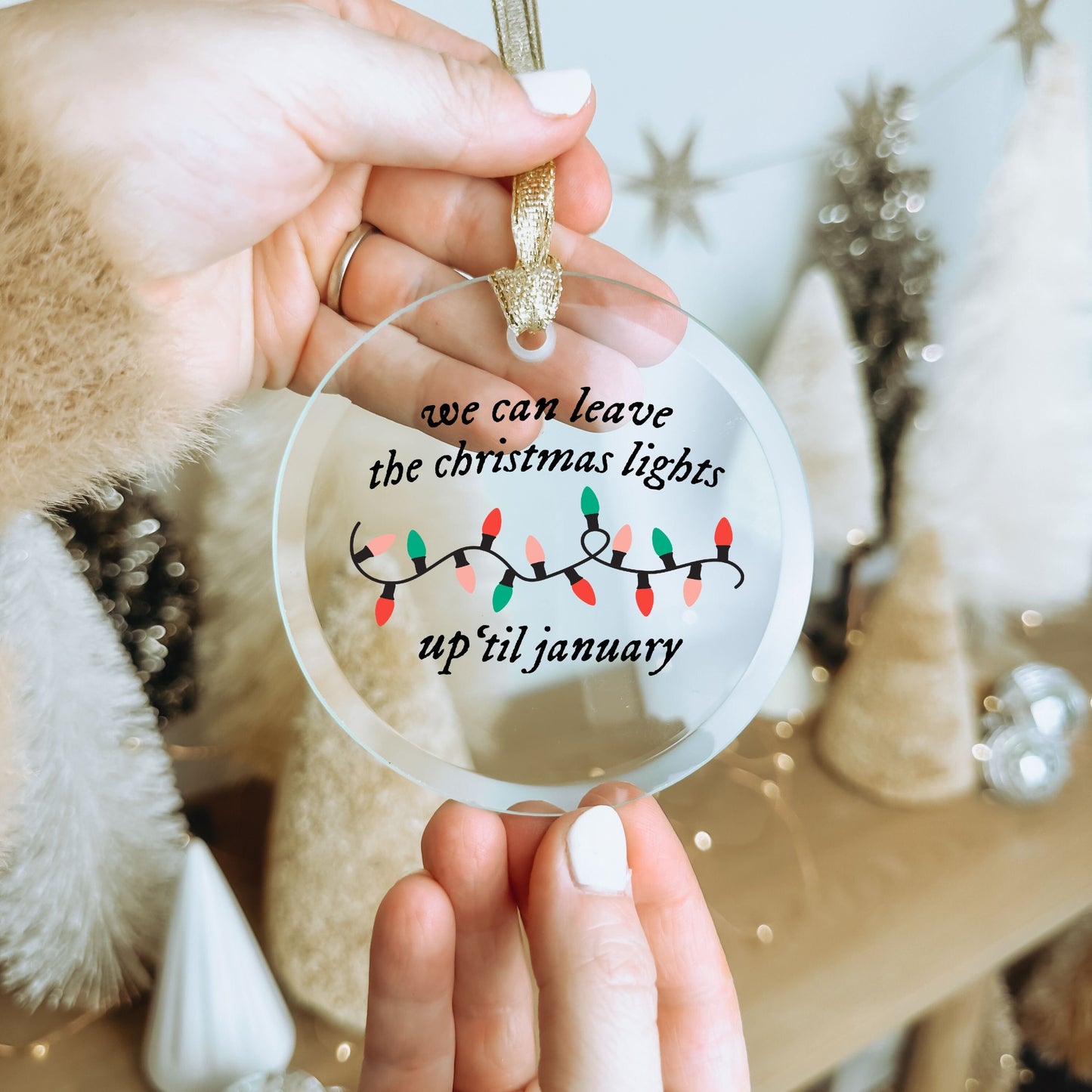 We Can Leave the Christmas Lights Up Till January Lover Ornament | Taylor Holiday Gifts | TS Fan Christmas Tree Decor | Lover Era
