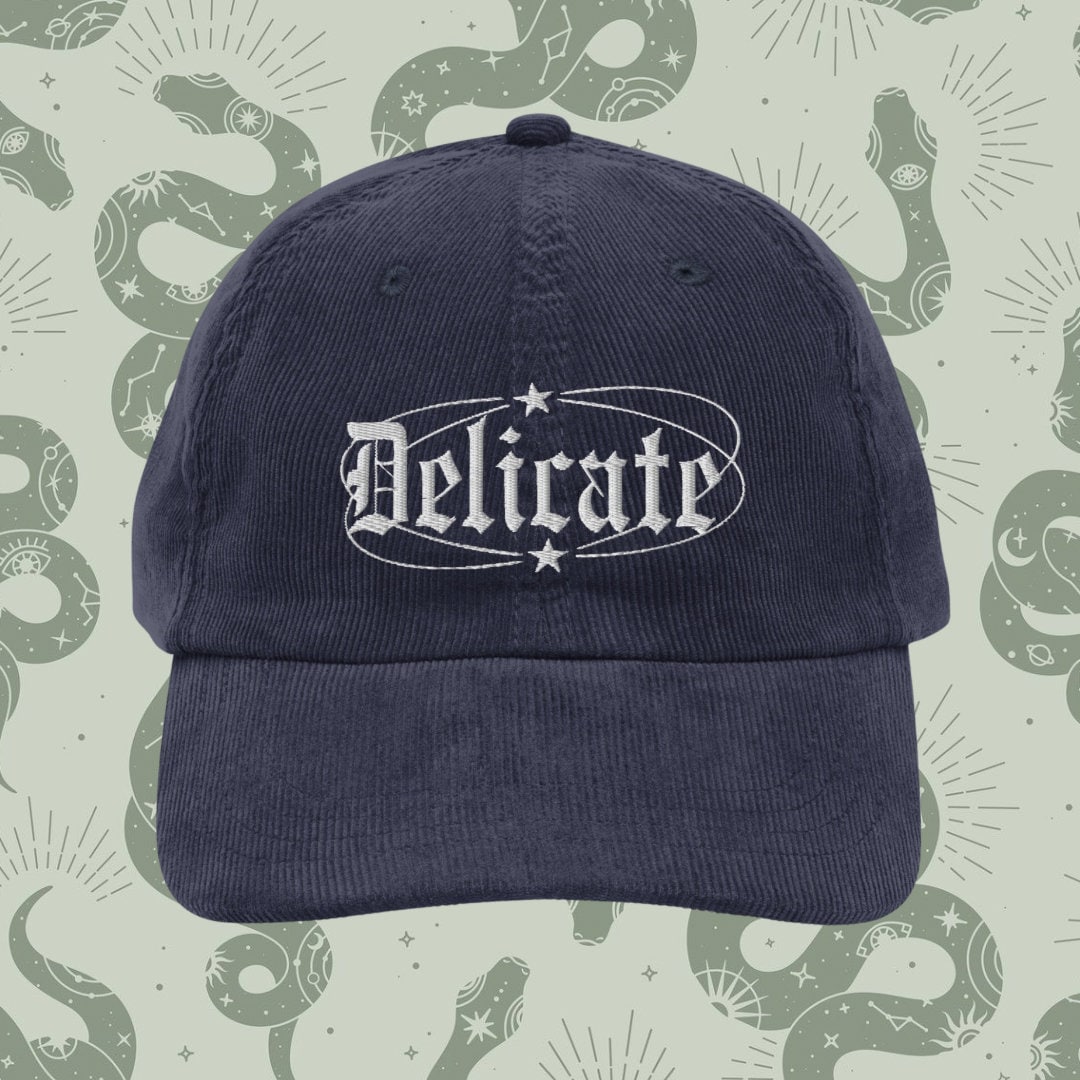 Delicate Embroidered Corduroy Cap | Rep Era Dad Hat | Taylor Fan Merch | Swift Accessories | Tour Outfit | TS Reputation Gifts