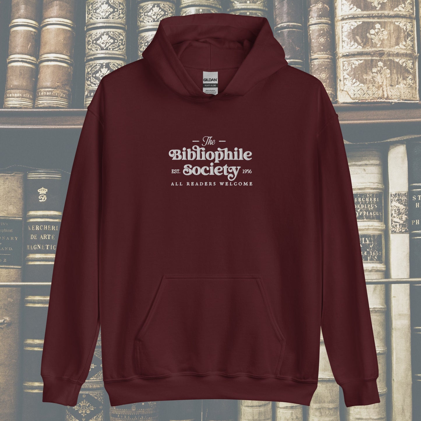 Bibliophile Society Embroidered Bookish Sweatshirt | Book Lover Hoodie | Reading Outfit | Bookworm Gifts | Book Obsessed | Trendy Booktok
