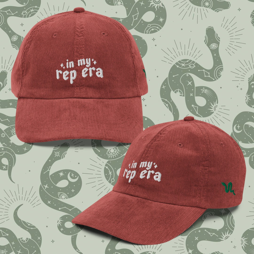 In My Rep Era Vintage Corduroy Embroidered Hat | Reputation Taylor Snake Merch | Era Tour Outfit | TS Rep Girlie | Taylor Fan Gift LWYMMD