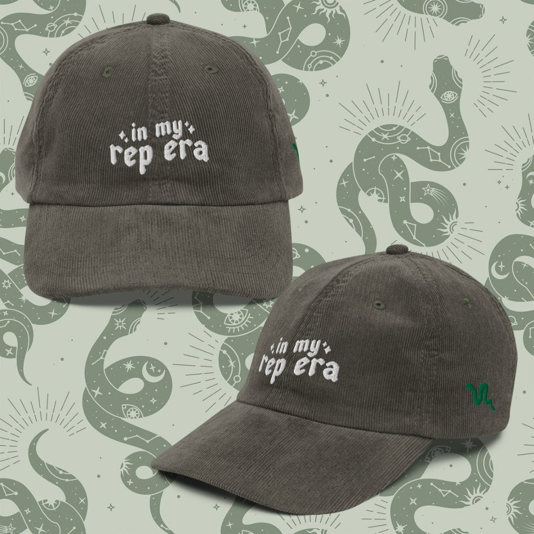 In My Rep Era Vintage Corduroy Embroidered Hat | Reputation Taylor Snake Merch | Era Tour Outfit | TS Rep Girlie | Taylor Fan Gift LWYMMD
