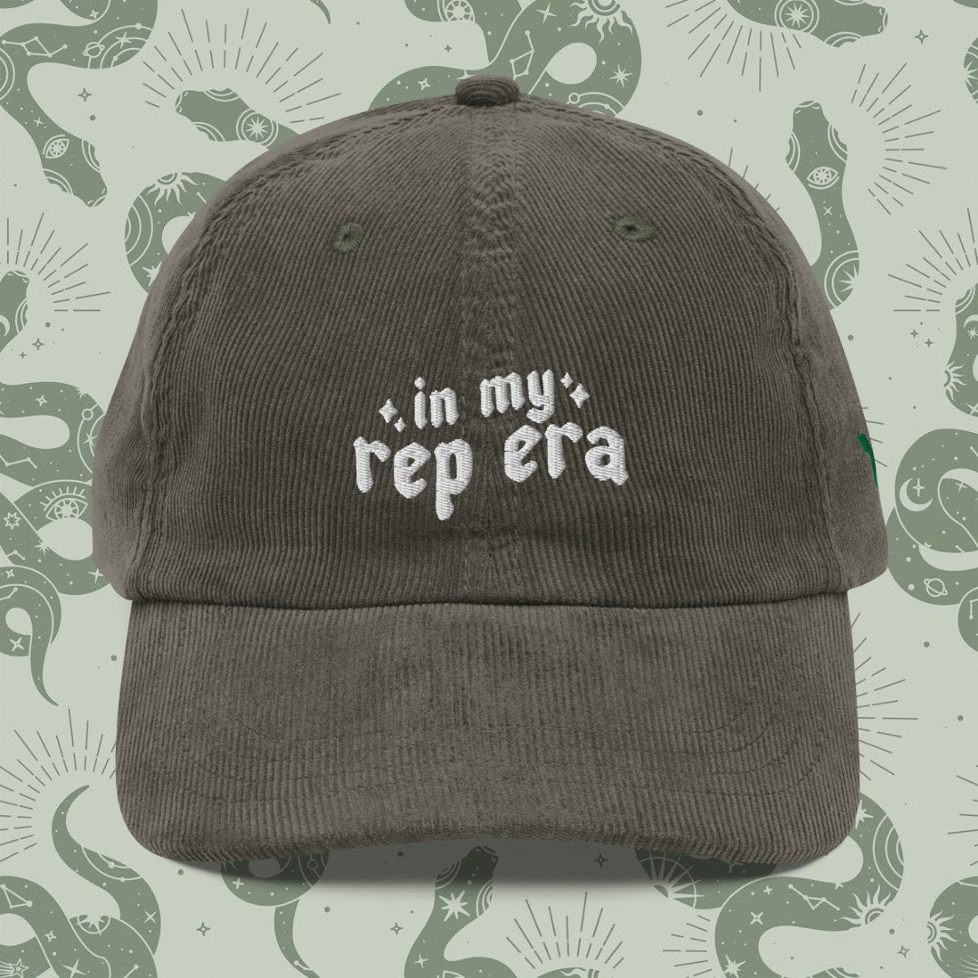 In My Rep Era Vintage Corduroy Embroidered Hat | Reputation Taylor Snake Merch | Era Tour Outfit | TS Rep Girlie | Taylor Fan Gift LWYMMD