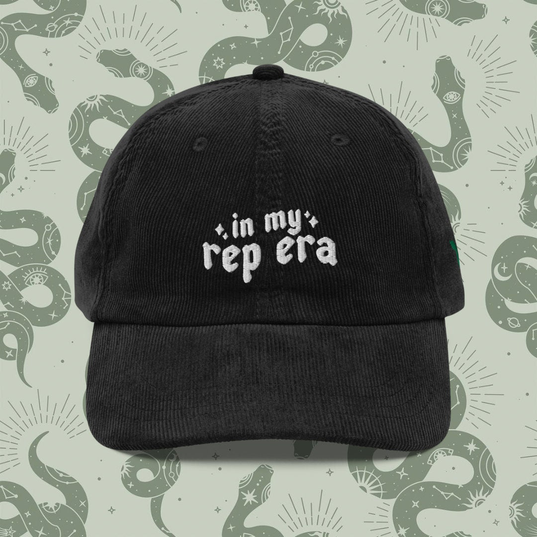 In My Rep Era Vintage Corduroy Embroidered Hat | Reputation Taylor Snake Merch | Era Tour Outfit | TS Rep Girlie | Taylor Fan Gift LWYMMD