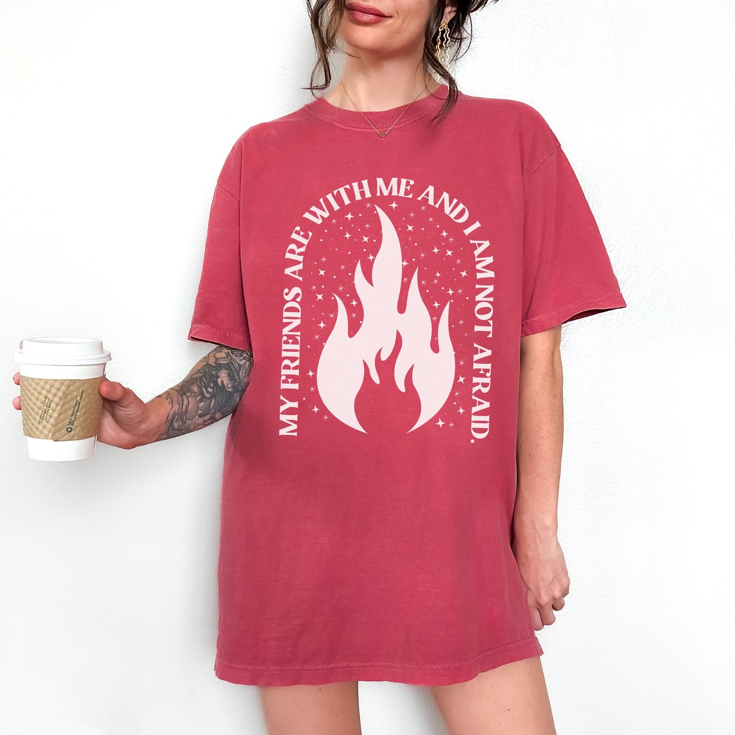 My Friends are With Me Bookish Shirt | I'm not Afraid Fantasy Shirt | Bookworm Tshirt | SJM Bookclub | Crescent City Gifts Bookish Merch