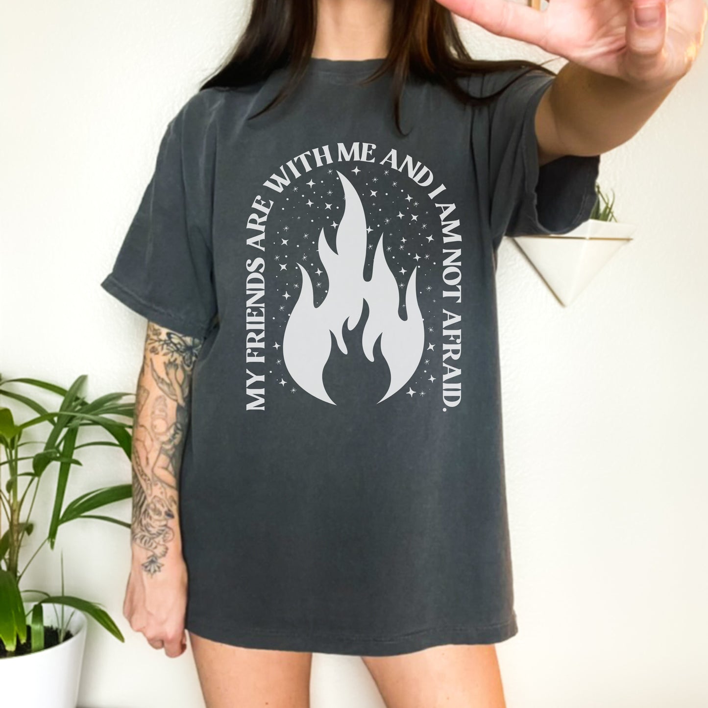 My Friends are With Me Bookish Shirt | I'm not Afraid Fantasy Shirt | Bookworm Tshirt | SJM Bookclub | Crescent City Gifts Bookish Merch