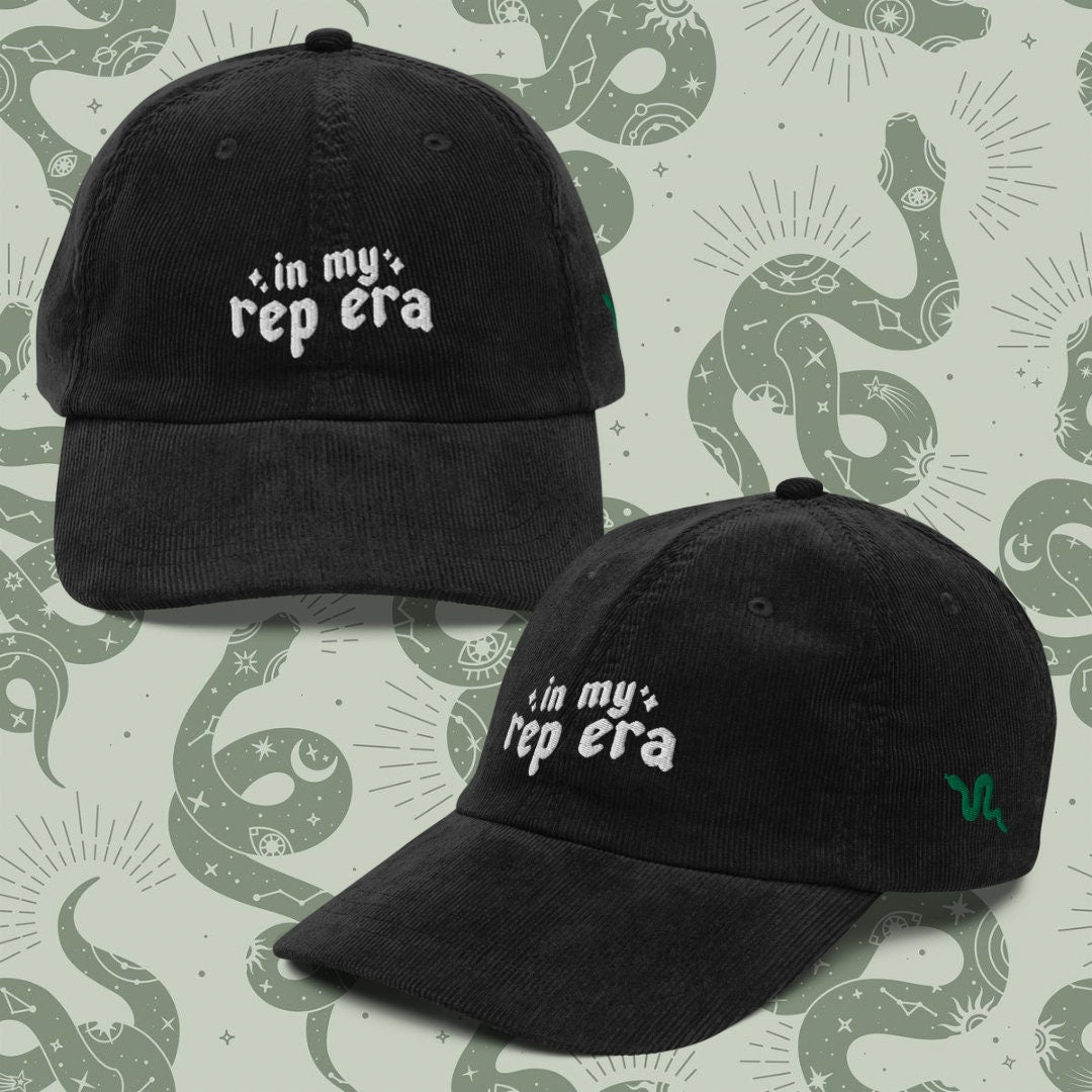 In My Rep Era Vintage Corduroy Embroidered Hat | Reputation Taylor Snake Merch | Era Tour Outfit | TS Rep Girlie | Taylor Fan Gift LWYMMD