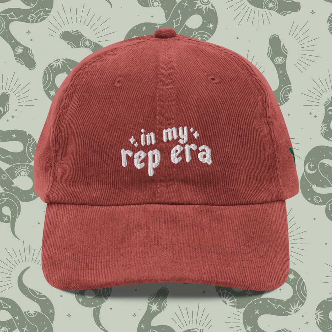 In My Rep Era Vintage Corduroy Embroidered Hat | Reputation Taylor Snake Merch | Era Tour Outfit | TS Rep Girlie | Taylor Fan Gift LWYMMD