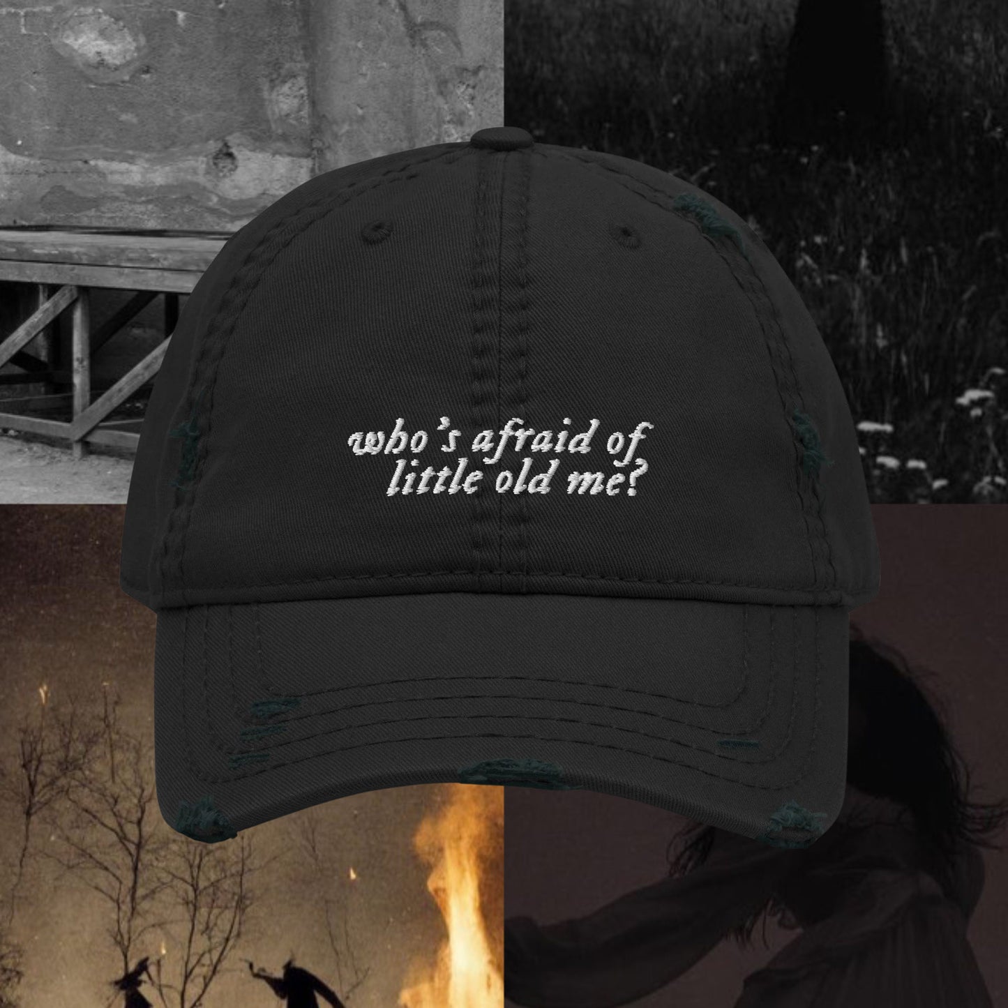 Who's Afraid of Little Old Me Embroidered Distressed Dad Hat | TTPD Merch | Tortured Poets Hat | Taylor Era Tour Outfit | You Should be