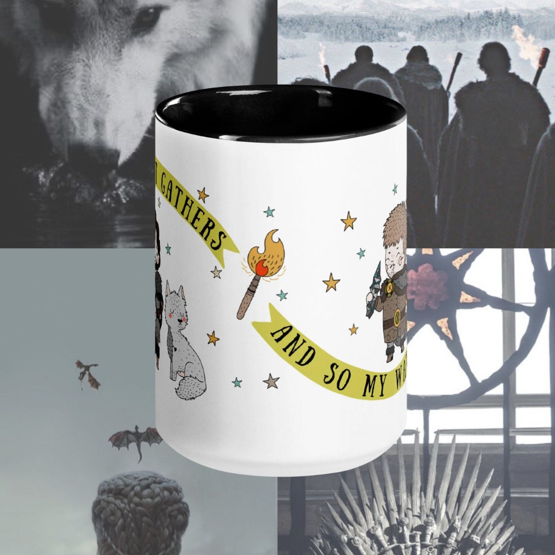 Thrones Night Watch Coffee Mug | John and Sam Cup | Fantasy Lover Gift | Dragons and Knights | bookish gifts