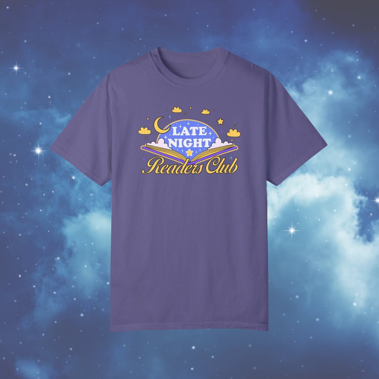Late Night Readers Club Bookish Tshirt | Bookworm Merch | Reading Addict Gifts | Book Lover Shirt | Up all night reading | Bookish Shop