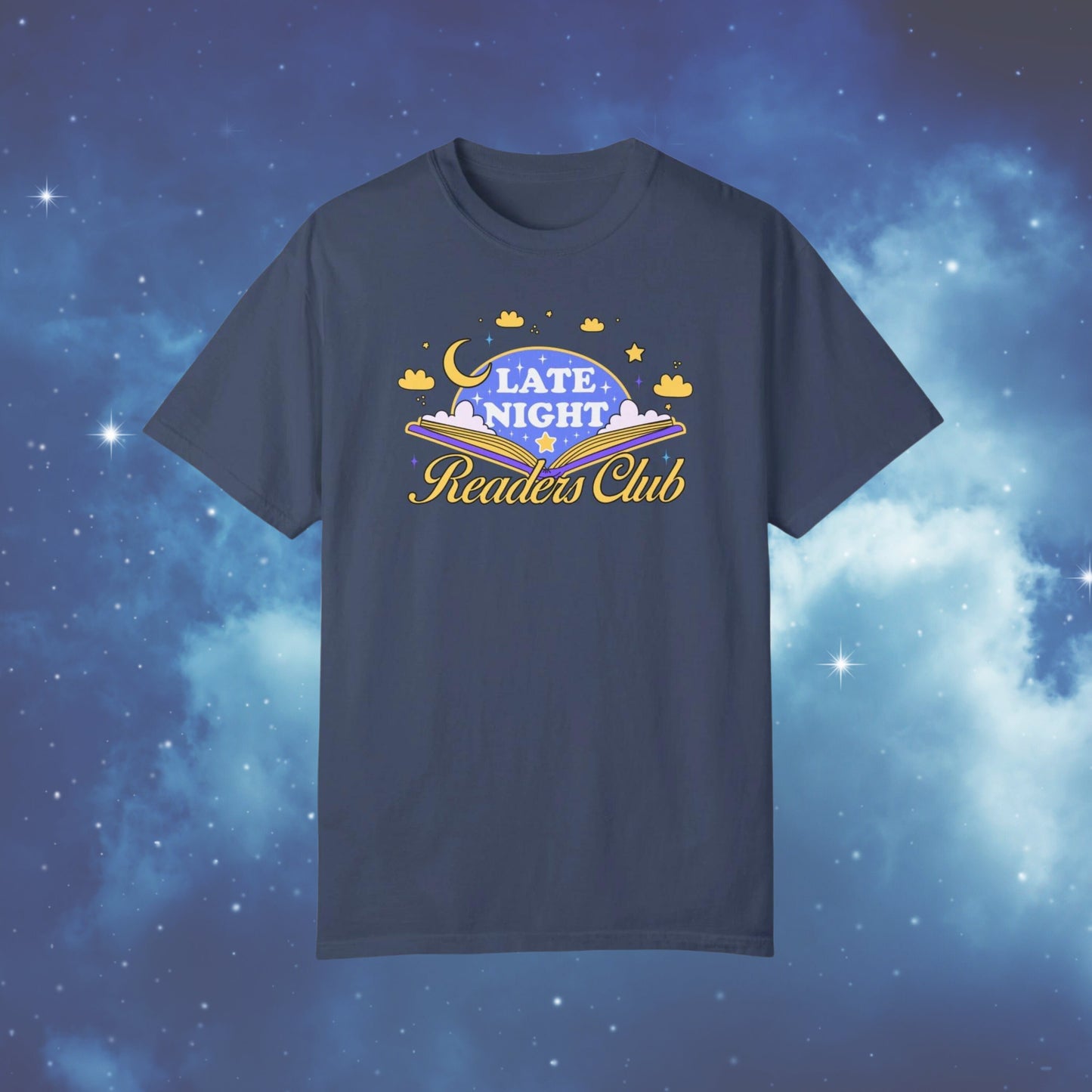 Late Night Readers Club Bookish Tshirt | Bookworm Merch | Reading Addict Gifts | Book Lover Shirt | Up all night reading | Bookish Shop