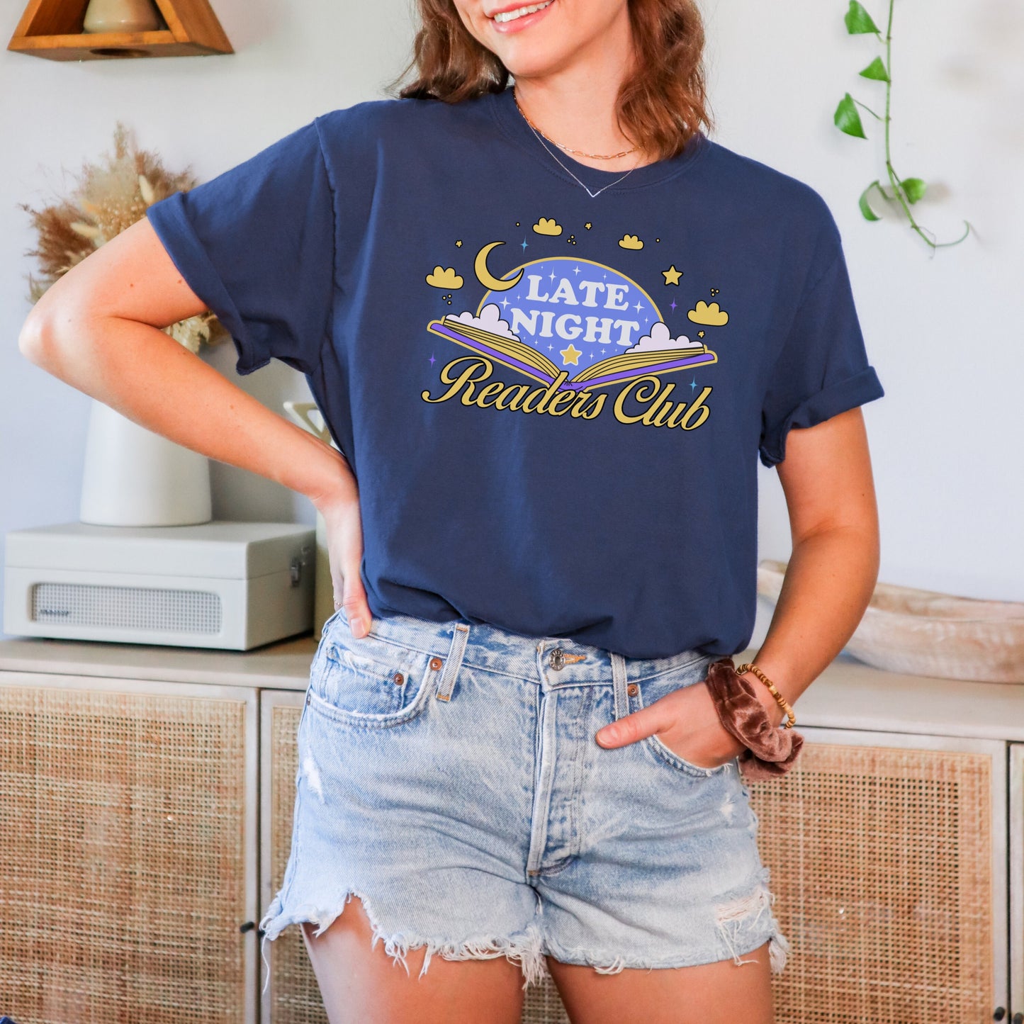 Late Night Readers Club Bookish Tshirt | Bookworm Merch | Reading Addict Gifts | Book Lover Shirt | Up all night reading | Bookish Shop