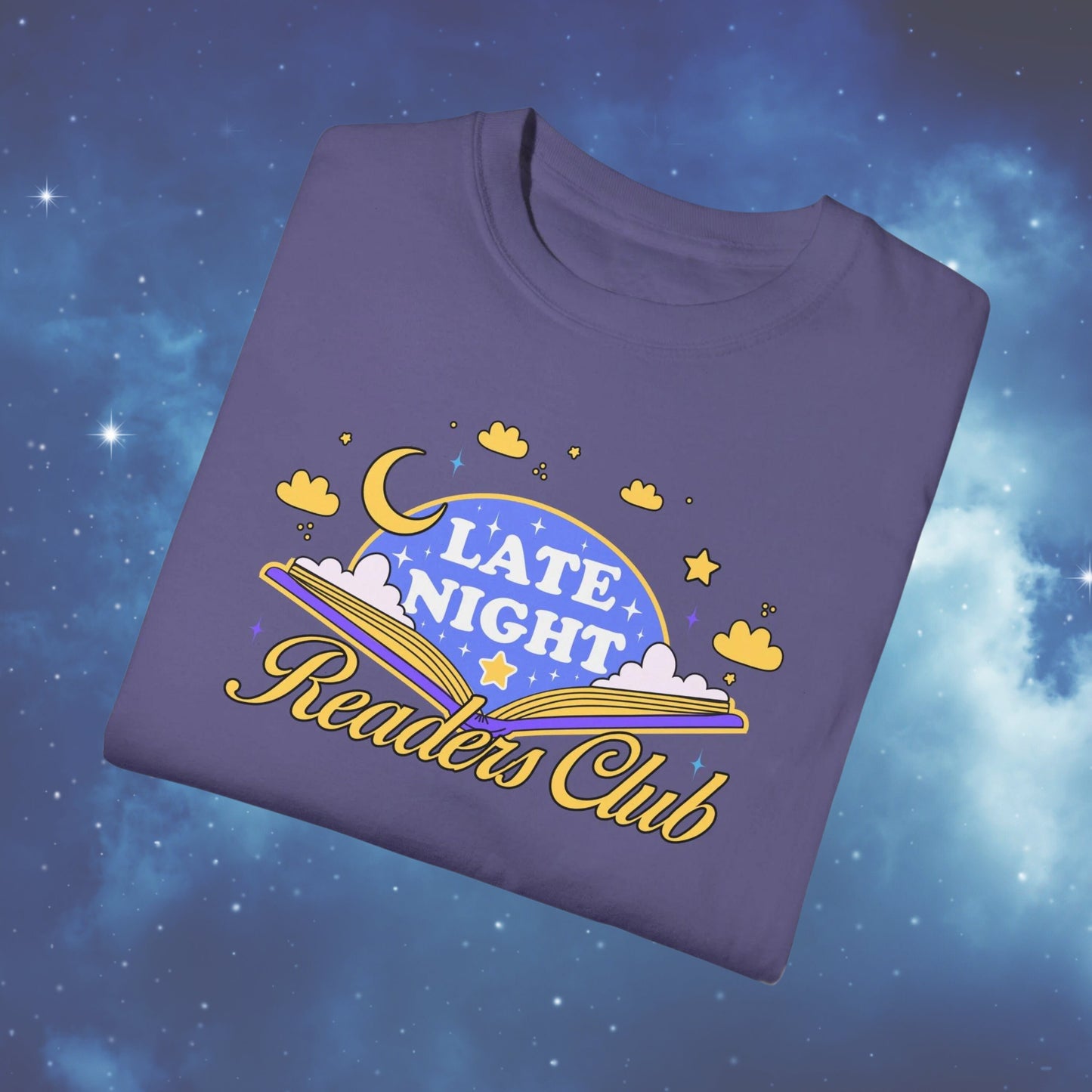 Late Night Readers Club Bookish Tshirt | Bookworm Merch | Reading Addict Gifts | Book Lover Shirt | Up all night reading | Bookish Shop