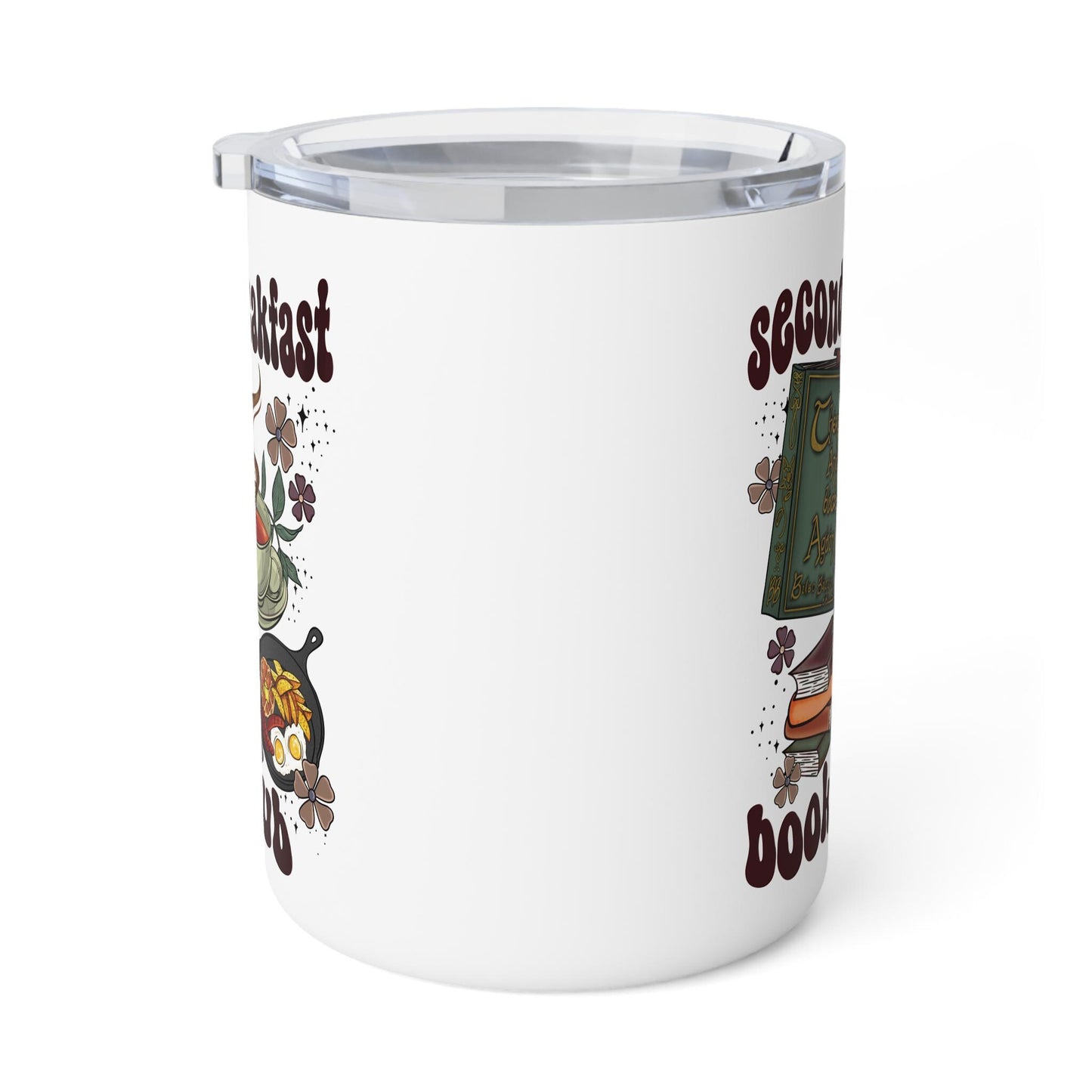 Second Breakfast Book Club Insulated Thermal Mug | Bookish Coffee Cup | Cozy Fall Reading | Book Lover Tumbler | Cottagecore Hobbit Shire
