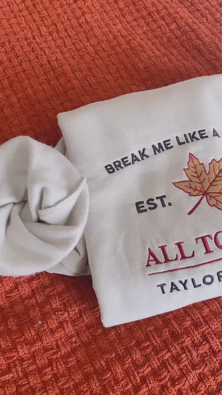 All Too Well Embroidered Sweatshirt | TS Merch | Swift Eras Tour Shirt | Red TV From the Vault | Red Scarf Jake | Taylor Crewneck Swift Gift