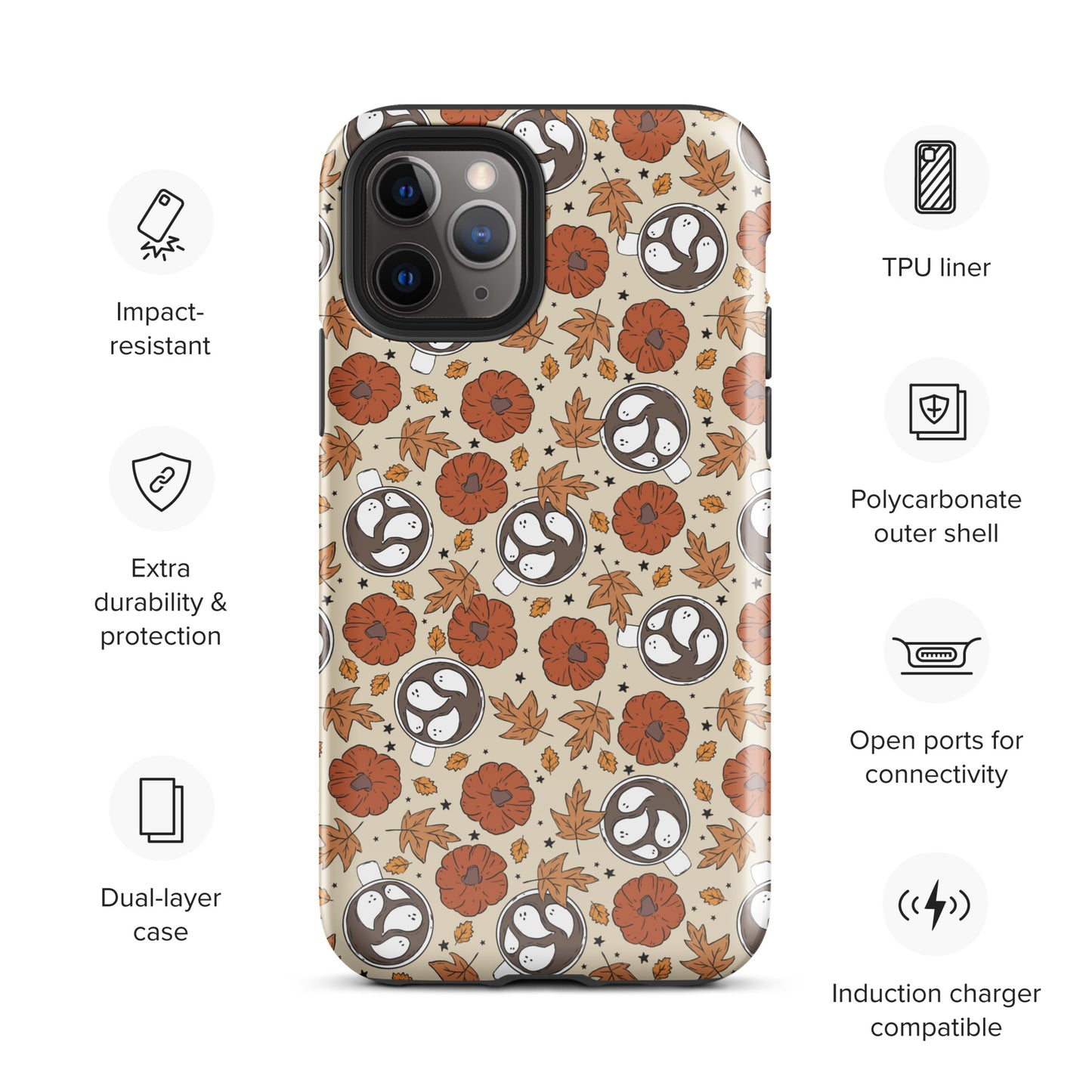 Cozy Autumn Ghost and Hot CoCo Tough Case for iPhone®