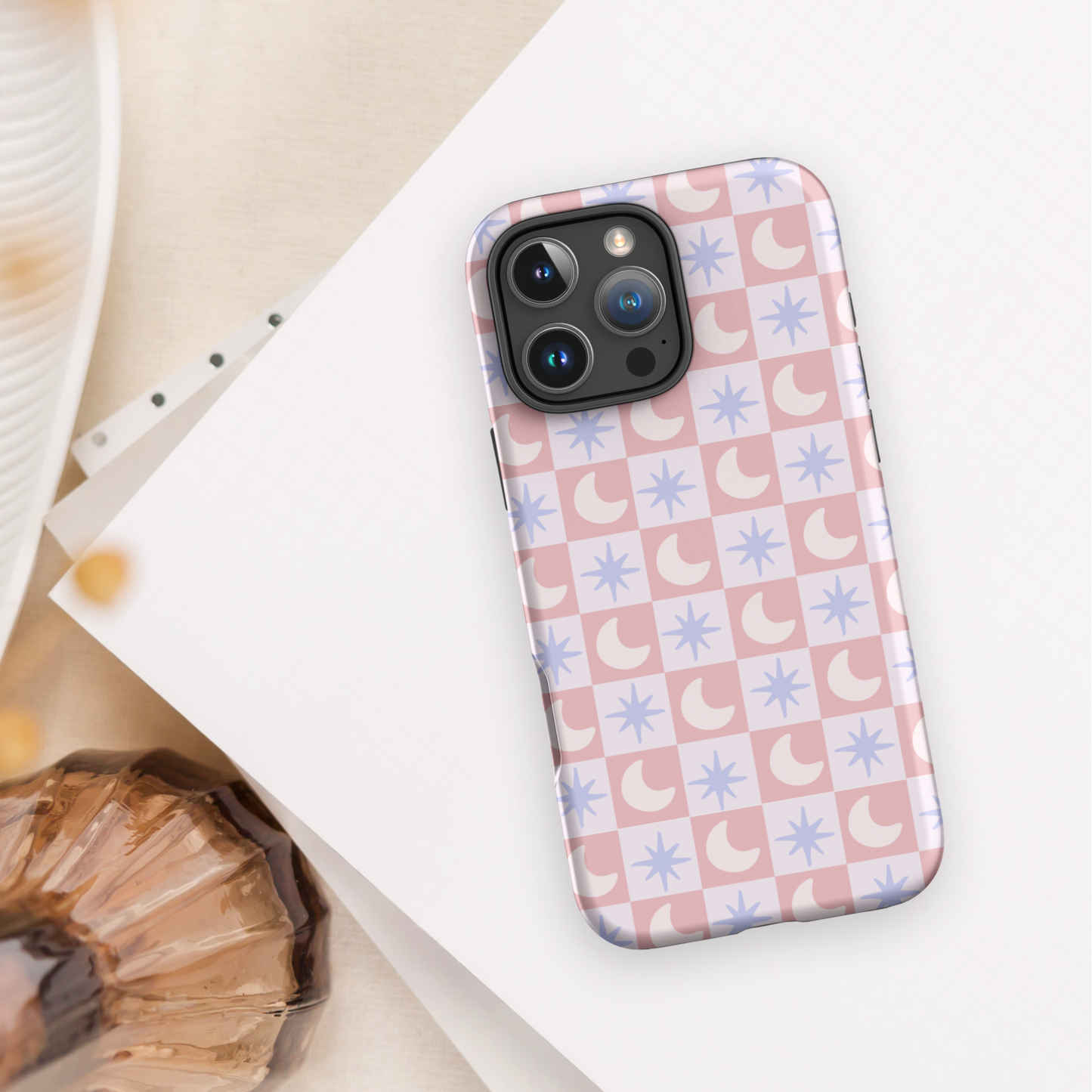 Whimsical Star and Moon Pastel Celestial iPhone Case