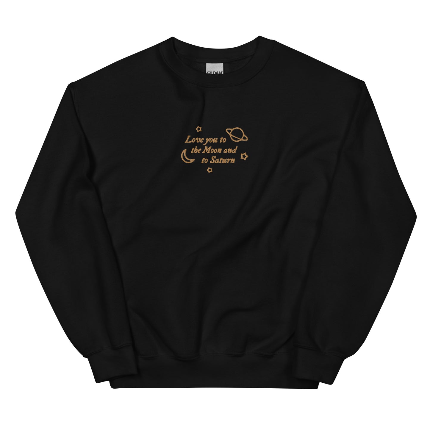 Love You to the Moon and to Saturn Embroidered Folklore Sweatshirt