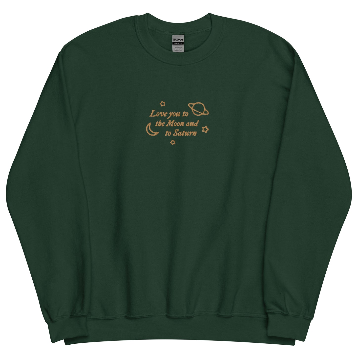 Love You to the Moon and to Saturn Embroidered Folklore Sweatshirt