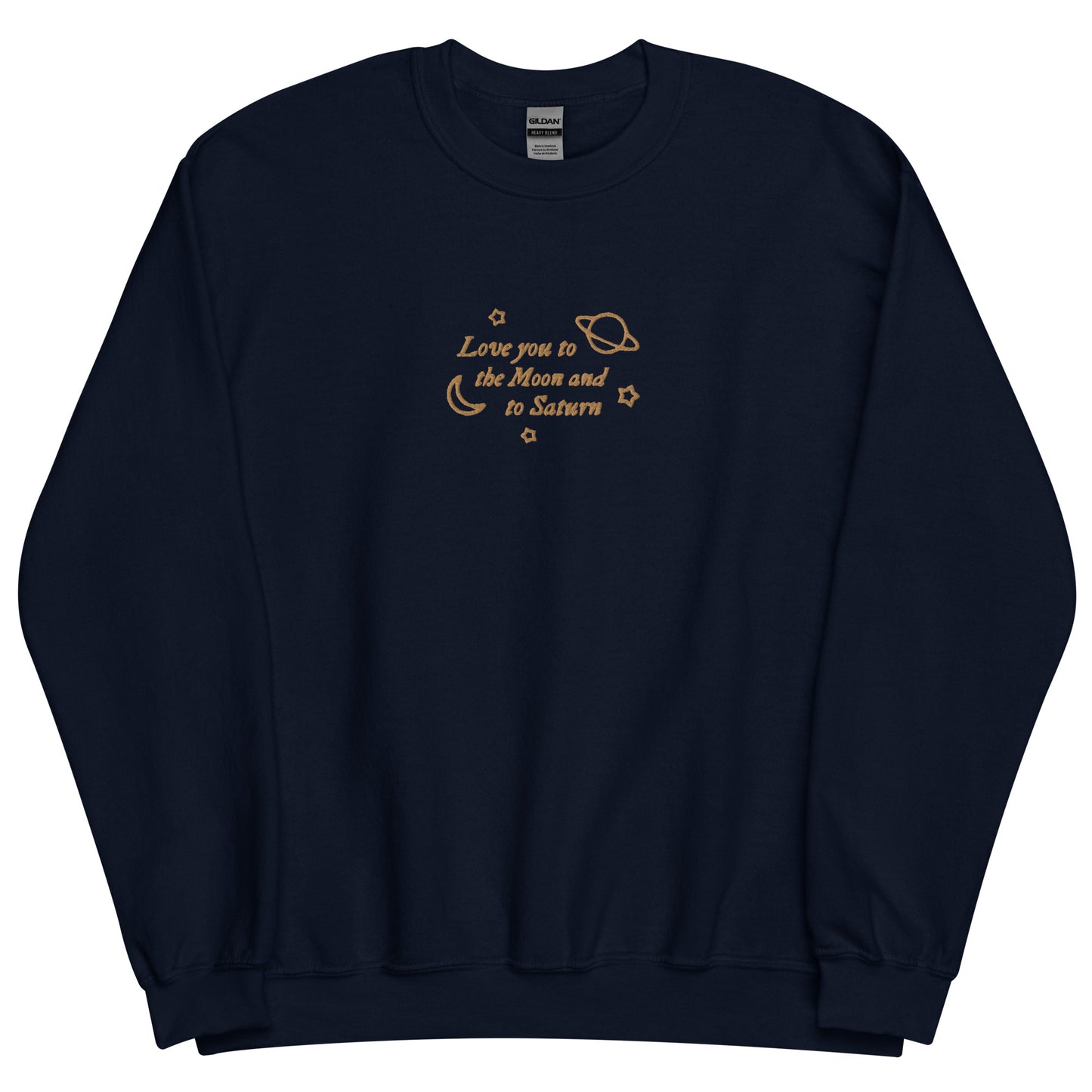 Love You to the Moon and to Saturn Embroidered Folklore Sweatshirt